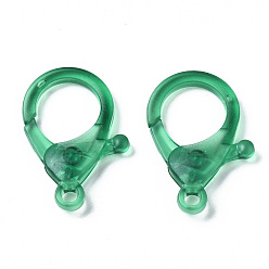 Mixed Color Transparent Acrylic Lobster Claw Clasps, Mixed Color, 35.5x25x6mm, Hole: 3.5mm