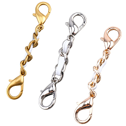 Белый 3 шт. 3 цвета искусственная кожа сплав краба цепи удлинители ремня для кошелька для изготовления кошелька, белые, 72 мм, 1 шт / цвет