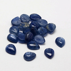 Other Quartz Teardrop Natural Kyanite/Cyanite/Disthene Cabochons, 9x7x3~4mm