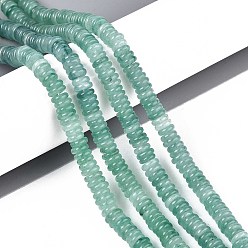Светлый Морско-зеленый Окрашенные природные белый нефрит бисер пряди, рондель, светло-зеленый, 6x2~3 мм, отверстие : 0.9 мм, около 193~203 шт / нитка, 15.16~15.94'' (38.5~40.5 см)