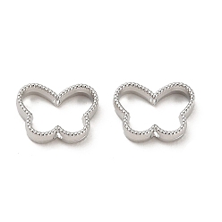 Платина Кадр шарик сплава, бабочка, платина, 13x17.5x5x4 мм, отверстие : 1.6 мм