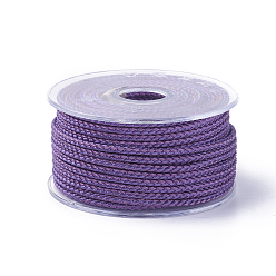 Фиолетовый Плетеный стальной трос, ювелирные изделия DIY делает материал, с катушкой, фиолетовые, около 5.46 ярдов (5 м) / рулон, 3 мм
