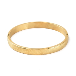 Золотой Ионное покрытие (IP) 304 текстурированные браслеты из нержавеющей стали, золотые, внутренний диаметр: 2-1/8x2-1/2 дюйм (5.4x6.3 см)