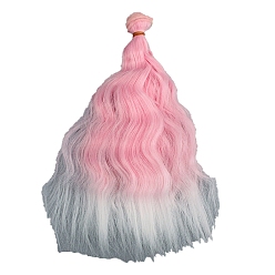 Pink Pp лапша быстрого приготовления вьющаяся прическа кукла парик волосы, для поделок девушки bjd makings аксессуары, розовые, 1000x250 мм
