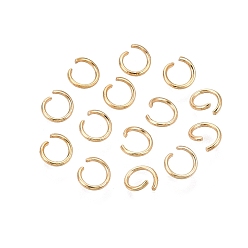 Золотой 304 из нержавеющей стали открыты кольца прыжок, круглые, золотые, 5x0.7 мм, внутренний диаметр: 3.5 мм, 21 датчик, около 350 шт / упаковка