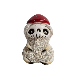 Темно-Красный Фигурка из смолы с грибом и черепом, украшение сада на открытом воздухе, украшения из смолы, темно-красный, 47x60x90 мм