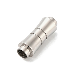 Нержавеющая Сталь Цвет Магнитные застежки, нержавеющая сталь 304, колонка, цвет нержавеющей стали, 25x9x9 мм, отверстие : 5 мм