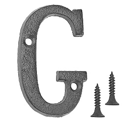 Letter G Номер домашнего адреса железа, с винтом 2 шт., letter.g, 76x46x5 мм, отверстие : 5.4 мм