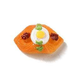 Food Opaque Resin Decoden Cabochons, Imitation Bread, Food, 27x16x14mm