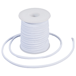 Белый 1 рулон мягкого нейлонового шнура, плоский, белые, 5x3 мм, около 21.87 ярдов (20 м) / рулон