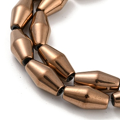 Plaqué Bronze Antique Brins de perles d'hématite non magnétiques synthétiques galvanisées, Toupie, antique bronze plaqué, 6.2~6.5x12~12.5mm, Trou: 1.4mm, Environ 33 pcs/chapelet, 16.89'' (42.9 cm)