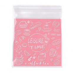 Food Прямоугольные самоклеящиеся пакеты для печенья opp, для выпечки упаковочные пакеты, образец пищи, 13x9.9x0.01 см, около 95~100 шт / упаковка