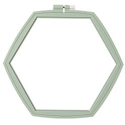 Темный Морско-зеленый Регулируемые шестигранные пяльцы из абс-пластика, пяльцы для вышивки крестом по кругу, для шитья, проект по рукоделию и вышивке своими руками, темно-зеленый, 260x240 мм