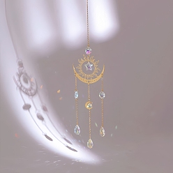 Солнце Каплевидный стеклянный ловец солнца для окон радуга производитель, металлические подвесные украшения, для украшения дома и улицы, солнце, 460 мм