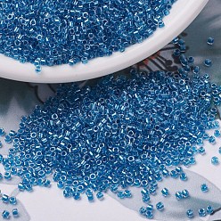 (DB0905) Sparkling Blue Lined Crystal MIYUKI Delica Beads, Cylinder, Japanese Seed Beads, 11/0, (DB0905) Sparkling Blue Lined Crystal, 1.3x1.6mm, Hole: 0.8mm, about 2000pcs/bottle, 10g/bottle