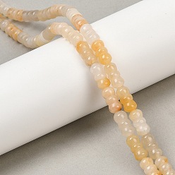 Желтый Нефрит Естественный желтый нефрит бисер нитей, бантом, 12x6 мм, отверстие : 0.8 мм, около 32 шт / нитка, 15.16'' (38.5 см)