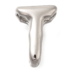 Letter T 304 из нержавеющей стали слайд прелести, цвет нержавеющей стали, Письмо T, 8.5x6x4 мм, отверстия: 4x2 mm и 3.5x1.5 mm и 2.5x1.5 mm