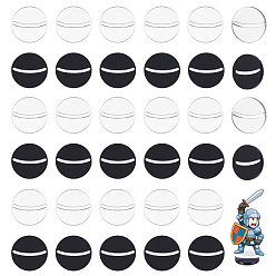 (52) Непрозрачная лаванда 40 шт. 2 цветная акриловая подставка для карточек, плоско-круглые, разноцветные, 20x3 мм, 20 шт / цвет