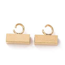 Настоящее золото 24K 201 дуги из нержавеющей стали, петля под залог, кубоид, реальный 24 k позолоченный, 6.5x8x3 мм, отверстие : 2.5 мм, Внутренний диаметр: 1.8 mm