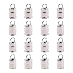 Нержавеющая Сталь Цвет Наконечники шнура из нержавеющей стали, устойчивые к потускнению, цвет нержавеющей стали, 9.5x6 мм, отверстие : 2 мм