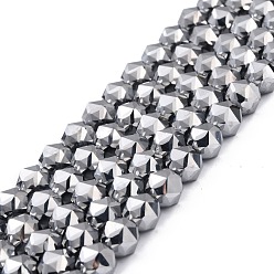 Терагерцовый камень Терагерц каменные бусы пряди, граненые, круглые, 10~10.5 мм, отверстие : 0.9 мм, около 39 шт / нитка, 15.47'' (39.3 см)