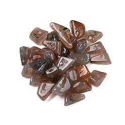 Сиена Прозрачные акриловые бусины, разнообразные, цвет охры, 7~10x6.5~10.5x4~5.5 мм, отверстие : 1.2 мм, Около 2200 шт / 500 г