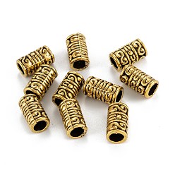 Antique Golden Alloy Beads, Long-Lasting Plated, Cadmium Free & Nickel Free & Lead Free, Column, Antique Golden, 13.5x8mm, Hole: 5mm