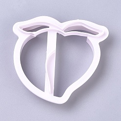 WhiteSmoke Food Grade Plastic Cookie Cutters, Cookies Moulds, DIY Biscuit Baking Tool, Peach, WhiteSmoke, 80x86x22mm