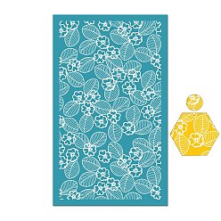 Flower Rectangle Polyester Screen Printing Stencil, for Painting on Wood, DIY Decoration T-Shirt Fabric, Flower, 15x9cm