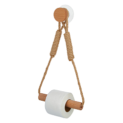 Цвет Древесины 1 настенные держатели для рулонов бумаги из ПК и дерева, подставка для туалетной бумаги, с пеньковой веревки, деревесиные, готовая продукция: 300x160 мм