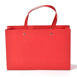 Красный Прямоугольные бумажные пакеты, с нейлоновыми ручками, для подарочных пакетов и сумок, красные, 29x0.4x19 см