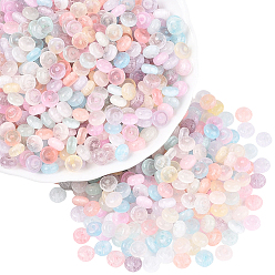 (52) Непрозрачная лаванда 600 шт. Стеклянные бусины, имитация шарики глаза кота, рондель, разноцветные, 6x3 мм, отверстие : 1 мм