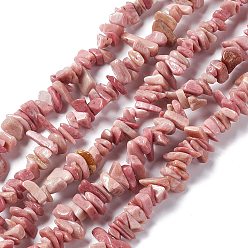 Родонит Бусины из натурального родонита, 5~19.5x3~8.5x1.5~7.5 мм, отверстие : 1 мм, около 221~293 шт / нитка, 80~81 см