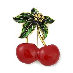 Вишня Эмалевые булавки, броши из сплава для одежды рюкзака, вишня, 51x38 мм