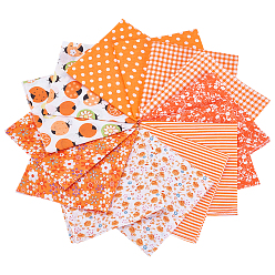 Оранжевый Хлопковая фабрика, для пэчворка, шить ткани для пэчворка, квадратный, оранжевые, 250x250x0.2 мм, 7 шт / комплект