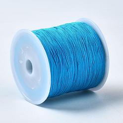 Dodger Blue Nylon Thread, Chinese Knotting Cord, Dodger Blue, 0.4mm, about 174.98 Yards(160m)/Roll