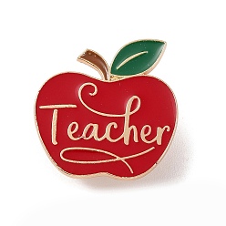 Слово Тема Дня учителя, покрытие стойки, броши из легкого золотого сплава, эмалевые булавки, слово, 28x27.5x1.5 мм