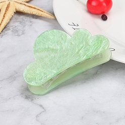 Бледно-Зеленый Акриловые коготь заколки, аксессуары для волос для женщин и девочек, облако, бледно-зеленый, 73x37 мм