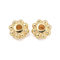 Золотой Пластиковые прокладки ccb, гранулированные бусины, золотые, 5.5x3 мм, отверстие : 1.6 мм