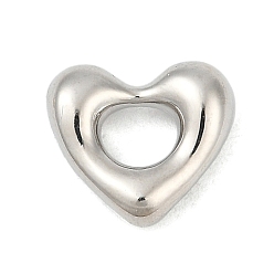 Платина Латунные подвески, сердце прелести, без кадмия и без свинца, стойки покрытие, долговечный, платина, 10x11x4 мм, отверстие : 3.8 мм