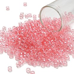 (289) Light French Rose Transparent Luster Тохо 6/0 круглые бусины, японский бисер, (289) светлая французская роза, прозрачный блеск, 4 мм, отверстие : 1.5 мм, Около 840 шт / 50 г