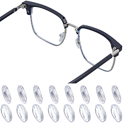 Clear 200 Pairs Silicone Eyeglass Nose Pads, for Glasses Accessories, Clear, 11.5x7.5x2.5mm