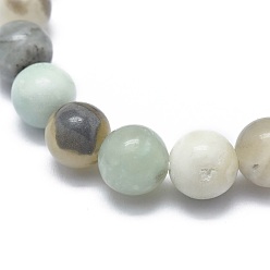 Amazonite Natural Amazonite Bead Stretch Bracelets, Round, 2-1/8 inch~2-3/8 inch(5.5~6cm), Bead: 8mm