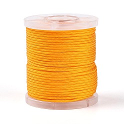 Оранжевый 25м нейлоновый шнур с китайским узлом, для изготовления ювелирных изделий, круглые, оранжевые, 1 мм, около 27.34 ярдов (25 м) / рулон