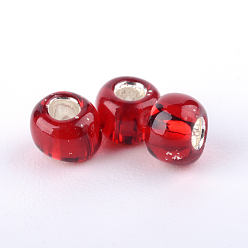 Dark Red MGB Matsuno Glass Beads, Japanese Seed Beads, 12/0 Silver Lined Glass Round Hole Rocailles Seed Beads, Dark Red, 2x1mm, Hole: 0.5mm, about 900pcs/box, net weight: about 10g/box