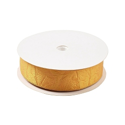 (932FM) Темно-синий аква-матовый с подкладкой Лента из искусственной кожи и полиэстера, для аксессуара одежды, темно-золотистые, 1 дюйм (25 мм), около 20.00 ярдов (18.29 м) / рулон