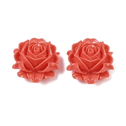 Помидор Резные бусины из окрашенного синтетического коралла, цветок, помидор, 25x26x12 мм, отверстие : 1.2 мм