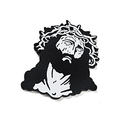 Human Акриловые подвески, двусторонняя печать, человек, 40x35.5x2.5 мм, отверстие : 1.5 мм