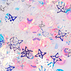 Разноцветный Лазерный блестящий блеск для ногтей, маникюрные блестки, diy sparkly paillette советы ногтей, разнообразные, красочный, 1~8x1~8x0.3~0.7 мм