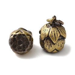 Brushed Antique Bronze Стойки обшивки латунные прелести, без кадмия и без свинца, лист, с целью перехода в кольце, щеткой античная бронза, 9.5x6.5 мм, отверстие : 3.5 мм